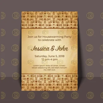 Stylish Housewarming Party Invitation Template Showcasing A Cozy Theme, Perfect For Welcoming Guests To A New Home